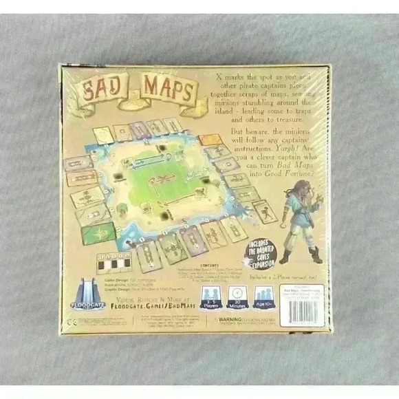 Bad Maps Board Game (Floodgate Games, 2018) Pirate Programming Strategy Game NEW - Picture 2 of 6